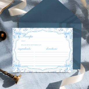 Carte Recette de la boîte bleue Coquette pour la recette