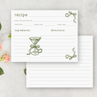 recette de mariage martini dessinée à la main