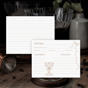 Carte recette de martini espresso dessinée à la main pou
