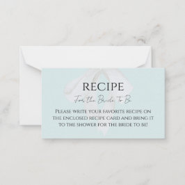 Carte Recette Fête des mariées bleu turquoise Bow