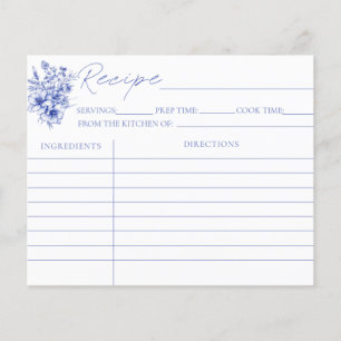 Carte Recette Fête des mariées Bleue