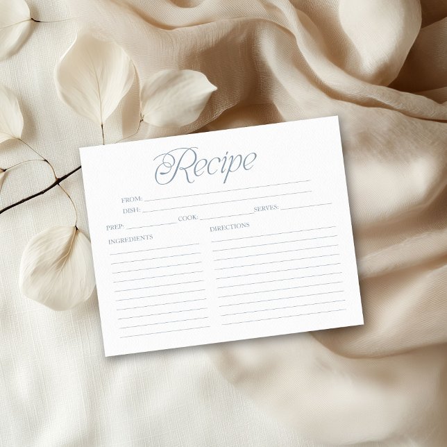 Carte Recette Fête des mariées Bleue (Créateur téléchargé)