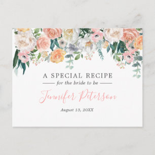 Carte Recette Fête des mariées Florale Jardin Roma