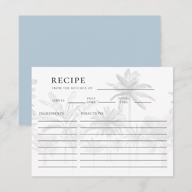 Carte Recette Fête des mariées nautique Coastal Co (Devant / Derrière)