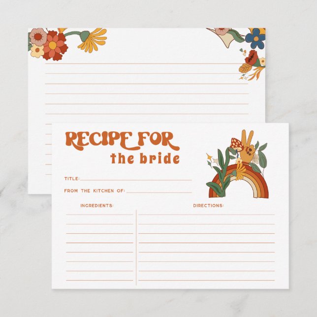 Carte Recette Fête des mariées Super rétroactive (Devant / Derrière)