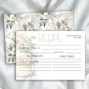 Carte Recette mariage d'aquarelle