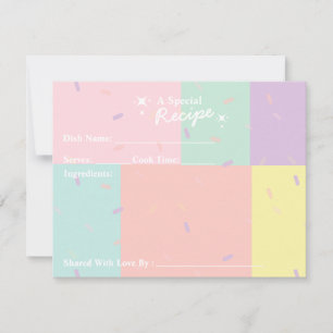 Carte Recette Pastel Retro