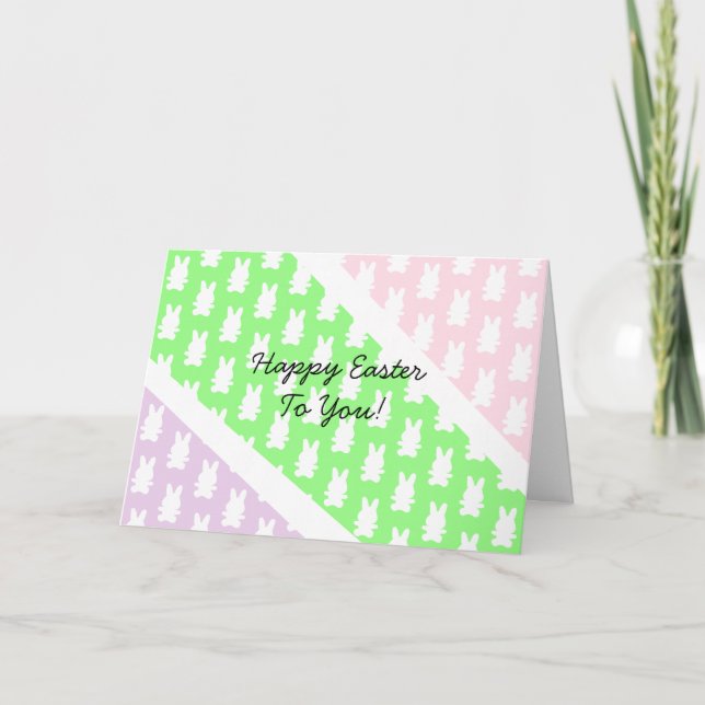 Carte Recette personnalisée de Joyeux Pâques et oeufs dé (Devant)