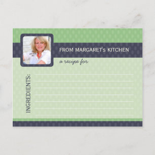 Carte Recette Photo Ovals Retro - Moss