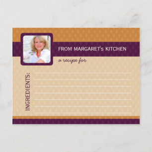 Carte Recette Photo Ovals Retro - Tangerine