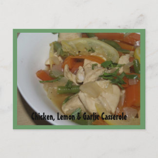 Carte Recette Poulet, Citron & Ail Casserole Recet