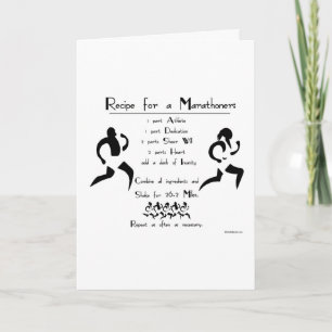 Carte Recette pour un devis de marathonien