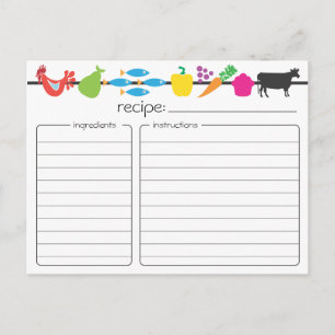 Carte Recette Rétro