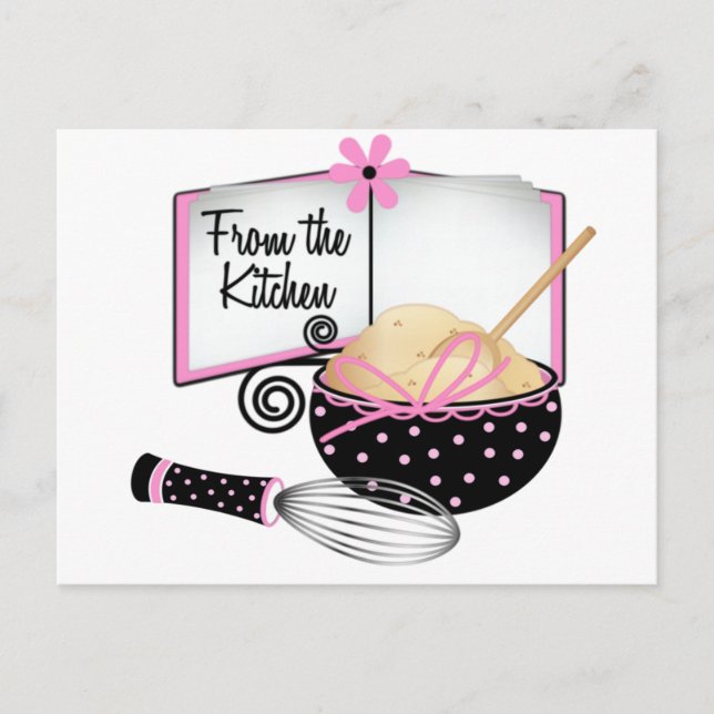 Carte Recette rose et noire (Devant)