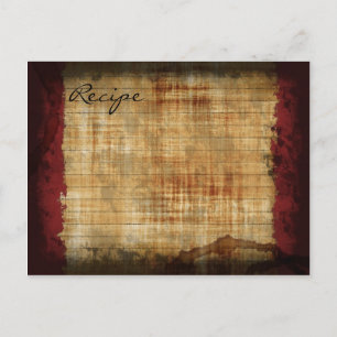 Carte Recette - vieux avec taches
