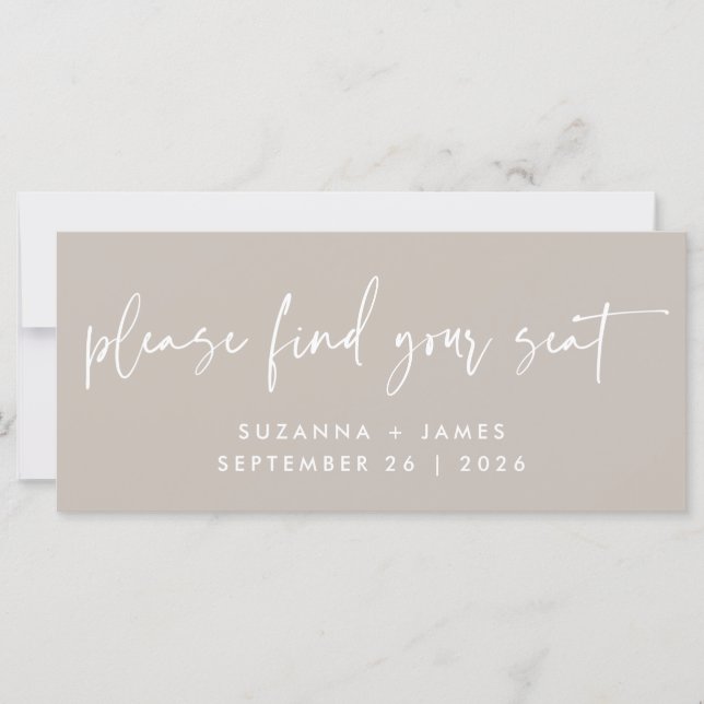 Carte Rechercher votre signature de Mariage de script de (Devant)