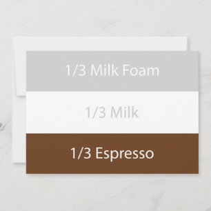 Carte Recipe cappuccino   design