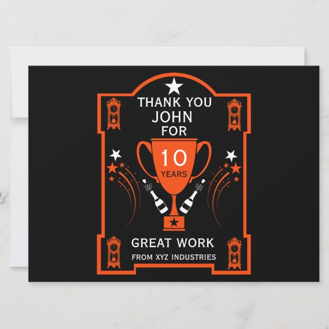 Carte Reconnaissance du service de longue durée (Devant)