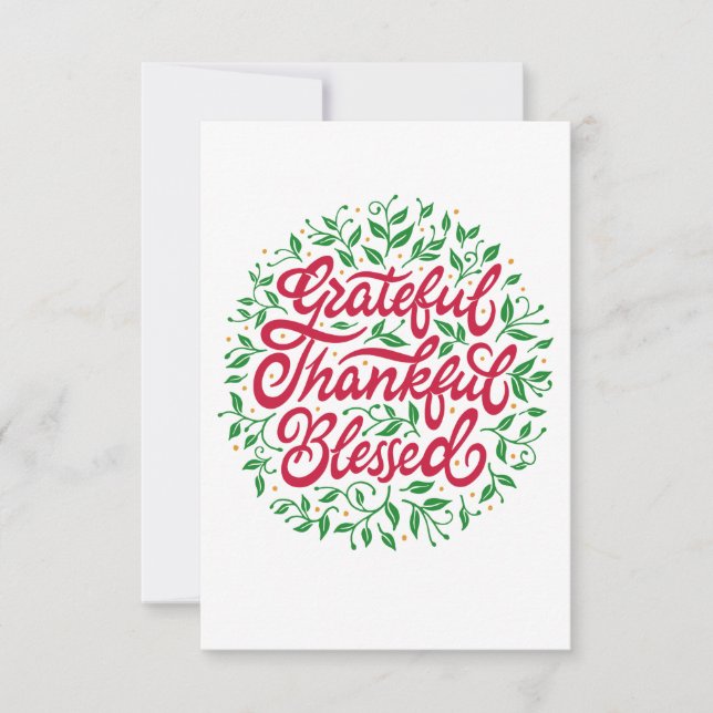 Carte Reconnaissant Merci Bénis (Devant)