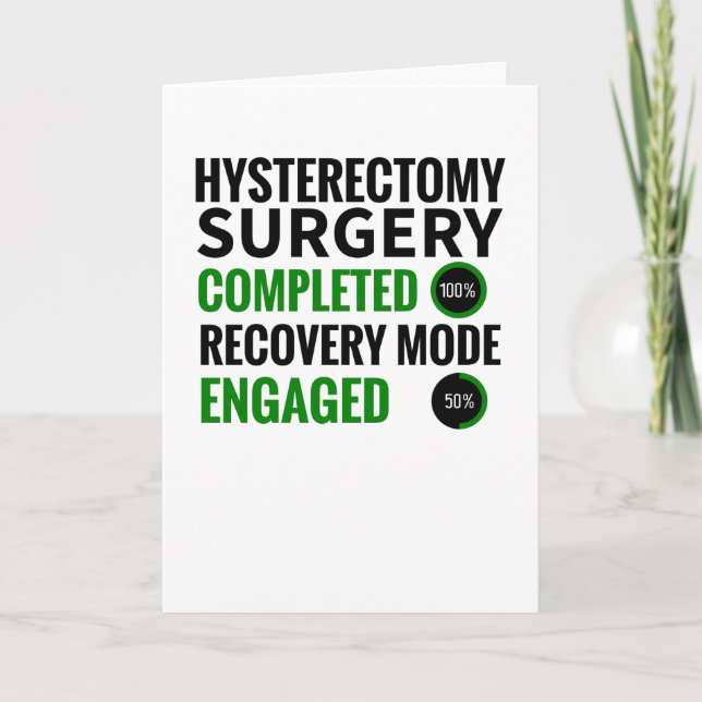Carte Récupération de l'hystérectomie | Chirurgie Uterus (Devant)