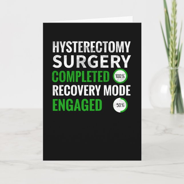 Carte Récupération de l'hystérectomie | Chirurgie Uterus (Devant)