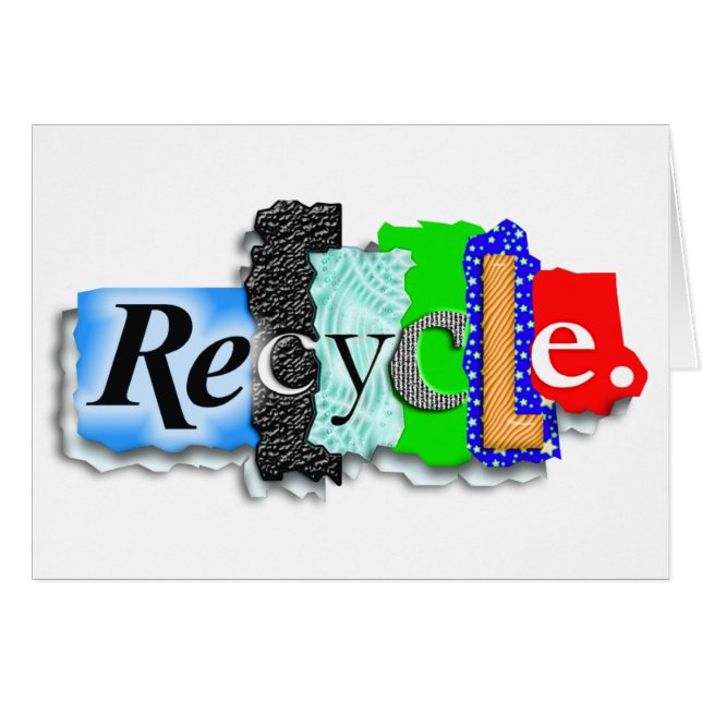 Carte : "RECYCLE" (Devant horizontal)