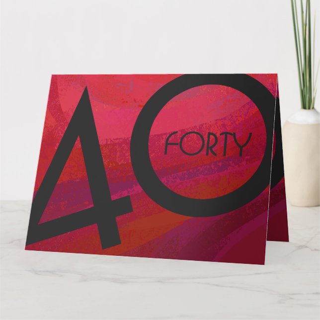 Carte Red 40 Dix Anniversaire (Devant)