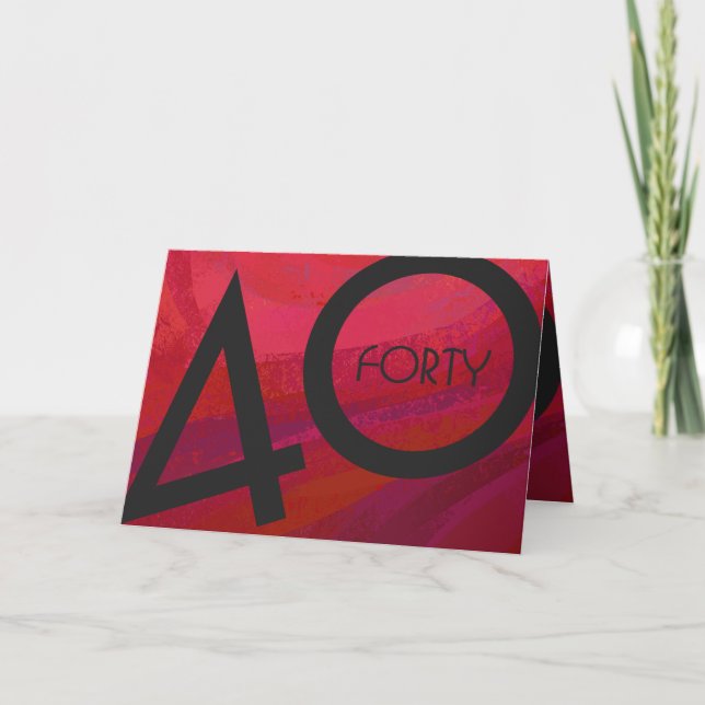 Carte Red 40 Dix Anniversaire (Devant)