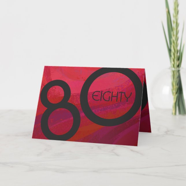 Carte Red 80 Dix Anniversaire (Devant)