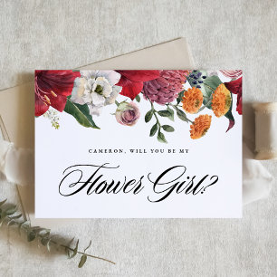 Carte Red Amaryllis Floral Serez-Vous Ma Fille Fleur