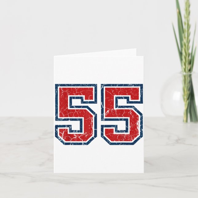 Carte Red And Blue Srts Number 55 Jersey Uniform Player  (Devant)