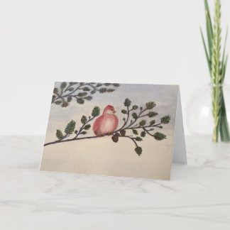Carte Red Bird All Occassion Grey Card