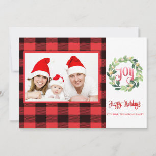 Carte Red Buffalo Plaid, Branches, Photo