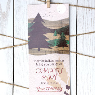 Carte Red, Burgundy, Green Company Christmas Cards