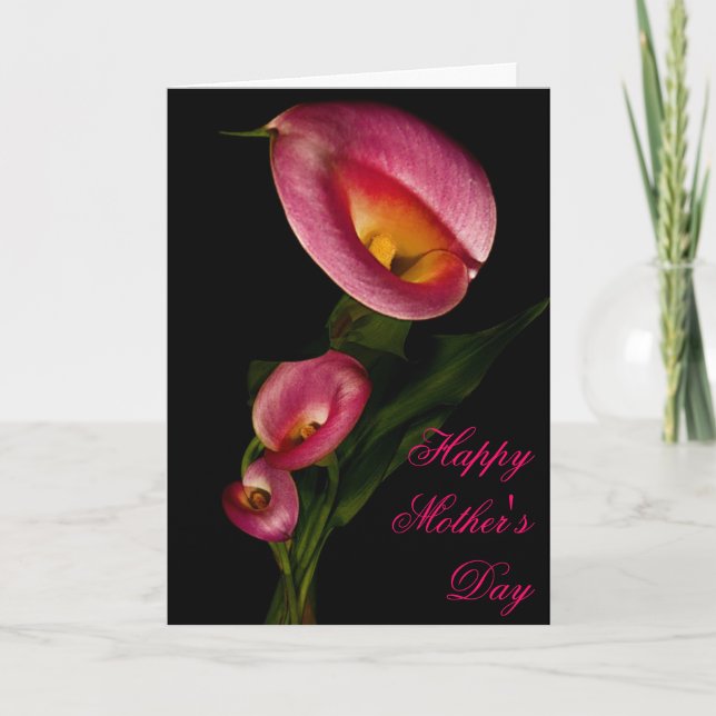 Carte Red Calla Lilly pour la fête des mères (Devant)