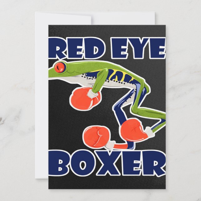Carte Red Eye Boxer Funny Frog Wild Amoureux des animaux (Devant)