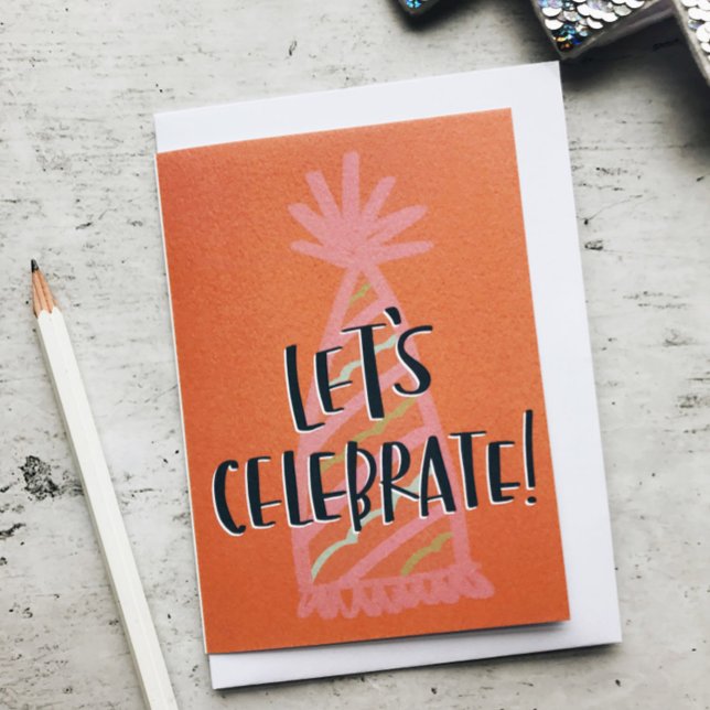 Carte Red Faisons la fête du Casquette d'anniversaire (Créateur téléchargé)