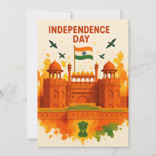 Carte Red Fort India Independence Day