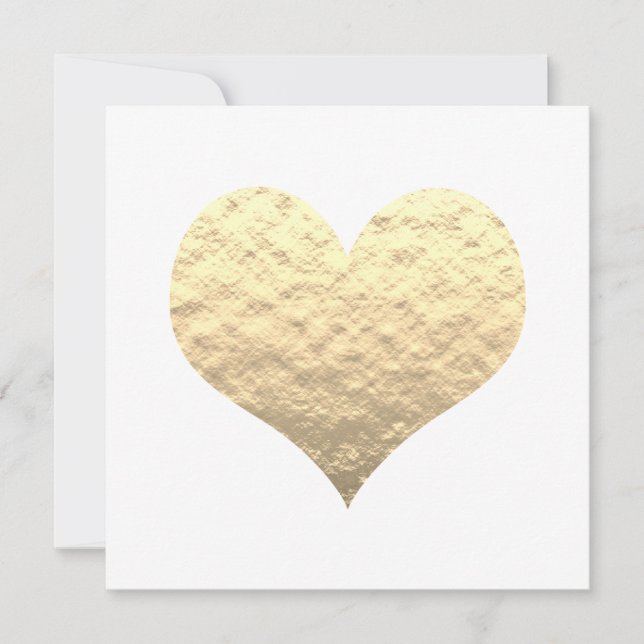 Carte Red Gold Hearts mignon Saint Valentin 2023 tendanc (Devant)