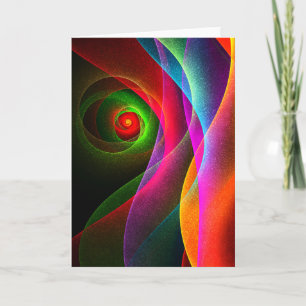 Carte Red Green Orange Modern Abstrait Art Motif #22