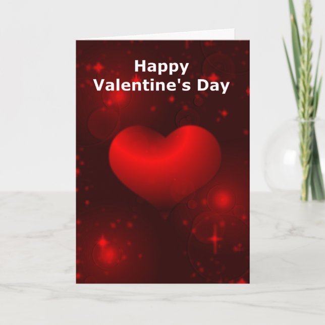 Carte Red Heart Valentine's Day (Devant)