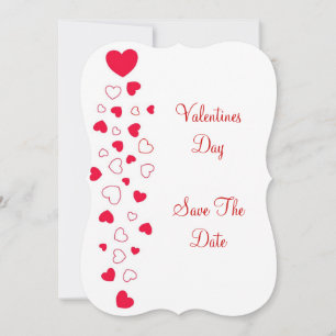 Carte Red Hearts Valentines Jour Mariage Enregistrer La 
