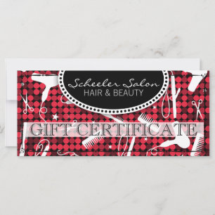 Carte Red Hot Glam Hair & Beauty Cadeau Certificat