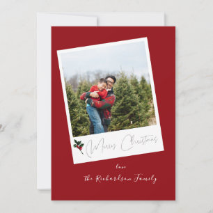 Carte Red Instant Photo Joyeux Noël