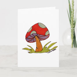 Carte Red Mushroom Blank Card