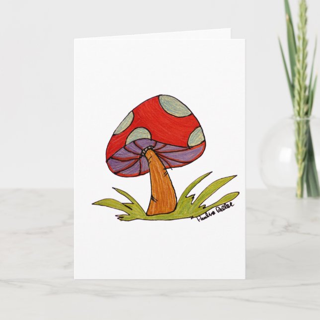 Carte Red Mushroom Blank Card (Devant)