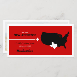 Carte Red New State, New Address ! Texas Moving