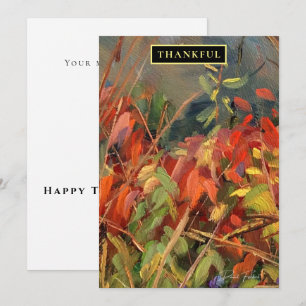 Carte Red Orange Nature Art Holiday