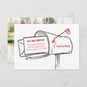 Carte Red Our New Address Mailbox Moving