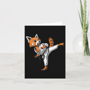 Carte Red Panda Karate Ninja Martial Arts Kickboxe Tae